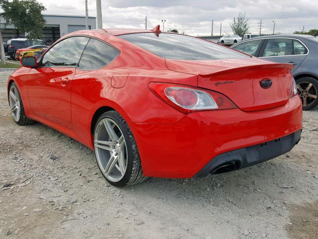 KMHHT6KD8BU055901 - 2011 HYUNDAI GENESIS CO RED photo 3