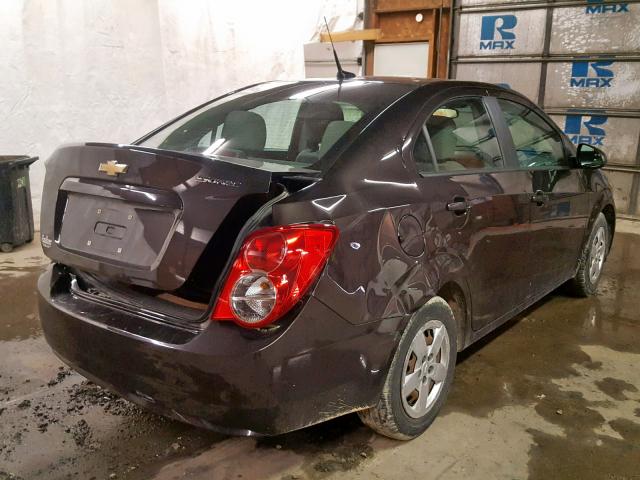 1G1JA5SG4D4202789 - 2013 CHEVROLET SONIC LS 黑色 照片 4