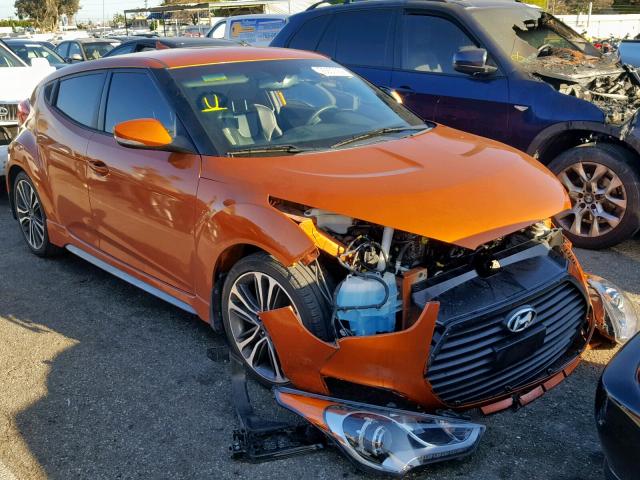 KMHTC6AE7GU253980 - 2016 HYUNDAI VELOSTER T ORANGE photo 1