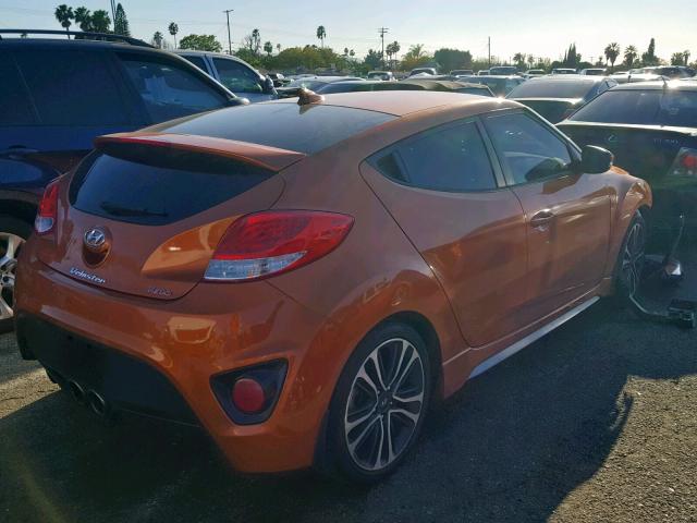 KMHTC6AE7GU253980 - 2016 HYUNDAI VELOSTER T ORANGE photo 4