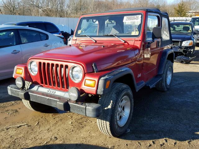 1J4FY29P0WP743976 - 1998 JEEP WRANGLER / RED photo 2