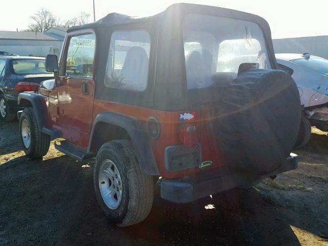 1J4FY29P0WP743976 - 1998 JEEP WRANGLER / RED photo 3