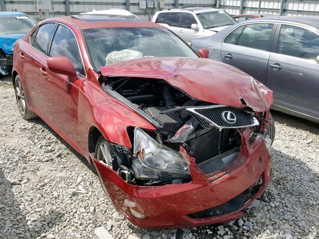 JTHBK262062005038 - 2006 LEXUS IS 250 RED photo 1