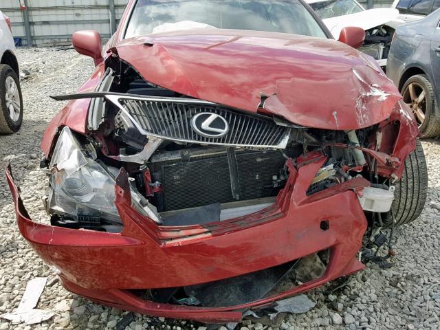 JTHBK262062005038 - 2006 LEXUS IS 250 RED photo 9