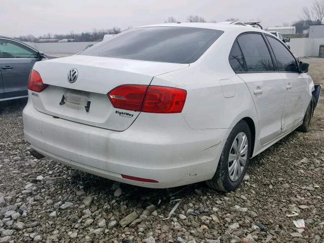 3VW2K7AJ9EM445082 - 2014 VOLKSWAGEN JETTA BASE WHITE photo 4