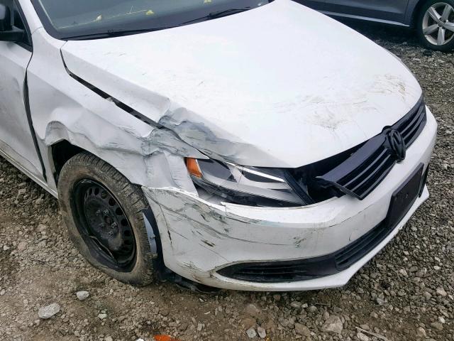 3VW2K7AJ9EM445082 - 2014 VOLKSWAGEN JETTA BASE WHITE photo 9