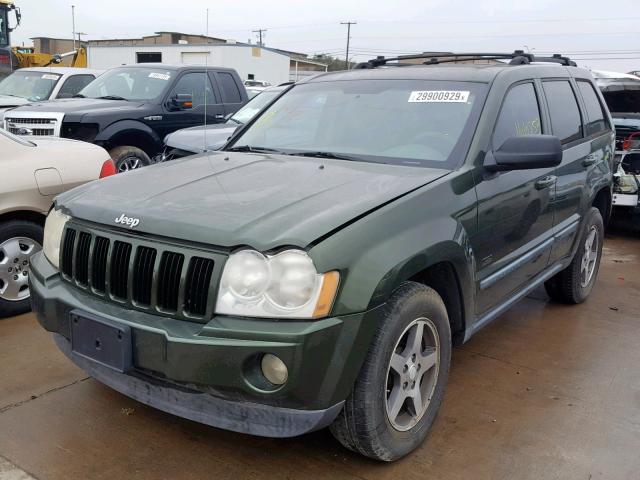 1J8HS48P27C693306 - 2007 JEEP GRAND CHER GREEN photo 2