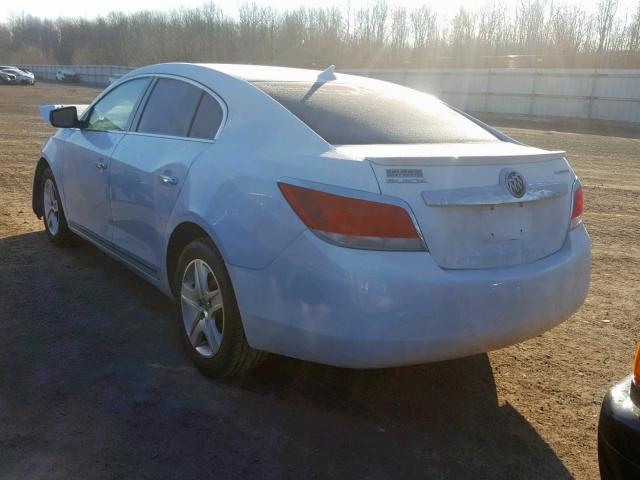 1G4GA5EC6AF307789 - 2010 BUICK LACROSSE C WHITE photo 3