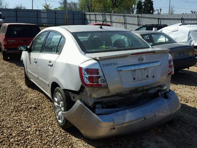 3N1AB6AP8BL656520 - 2011 NISSAN SENTRA 2.0 SILVER photo 3