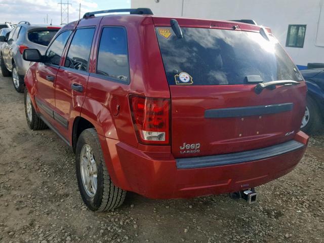 1J4GR48K15C563673 - 2005 JEEP GRAND CHER RED photo 3