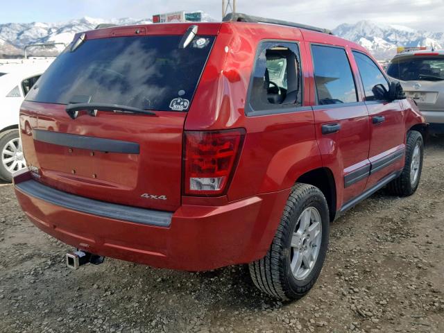 1J4GR48K15C563673 - 2005 JEEP GRAND CHER RED photo 4