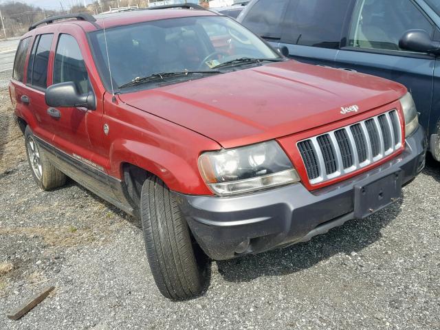 1J4GW48SX4C279899 - 2004 JEEP GRAND CHER RED photo 1