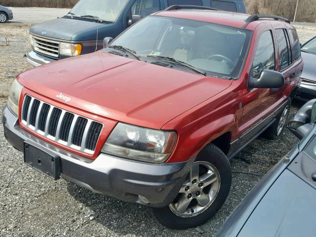 1J4GW48SX4C279899 - 2004 JEEP GRAND CHER RED photo 2