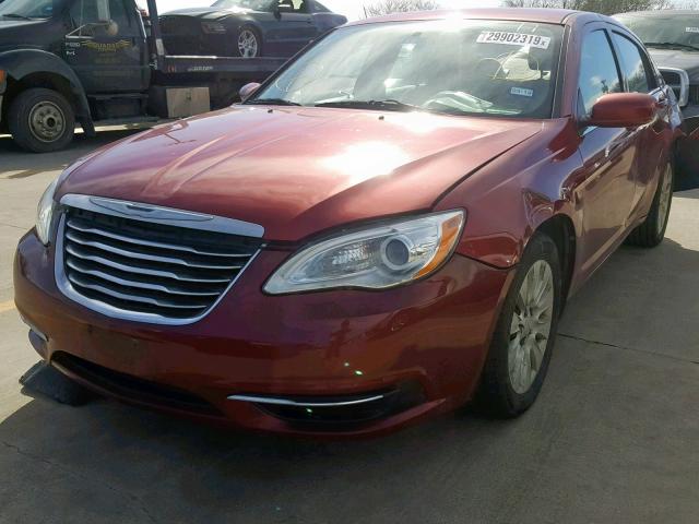 1C3CCBAB5DN579497 - 2013 CHRYSLER 200 LX RED photo 2