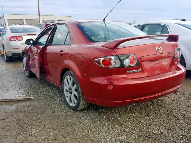 1YVHP81D675M12509 - 2007 MAZDA 6 S RED photo 3