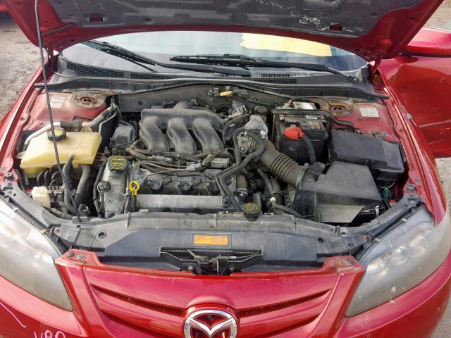 1YVHP81D675M12509 - 2007 MAZDA 6 S RED photo 7