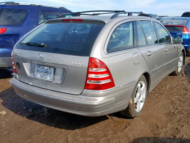 WDBRH81J05F668888 - 2005 MERCEDES-BENZ C 240 SPOR GRAY photo 4