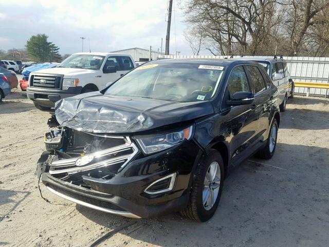 2FMPK4J91GBB25221 - 2016 FORD EDGE SEL BLACK photo 2