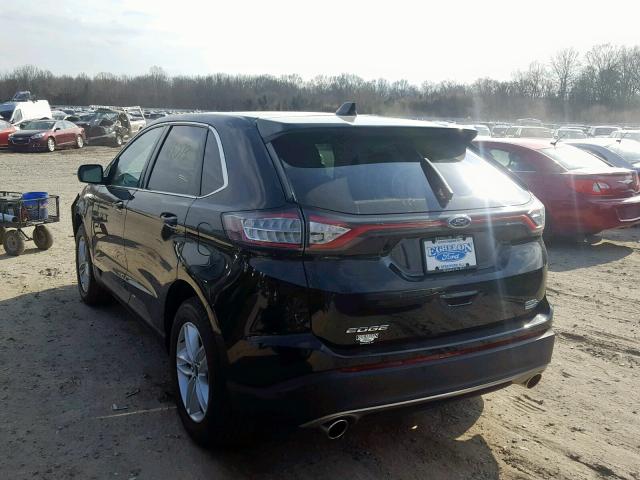 2FMPK4J91GBB25221 - 2016 FORD EDGE SEL BLACK photo 3