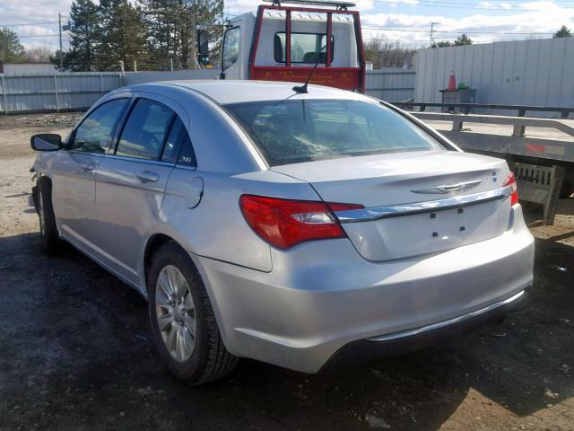 1C3CCBAB2CN223216 - 2012 CHRYSLER 200 LX SILVER photo 3