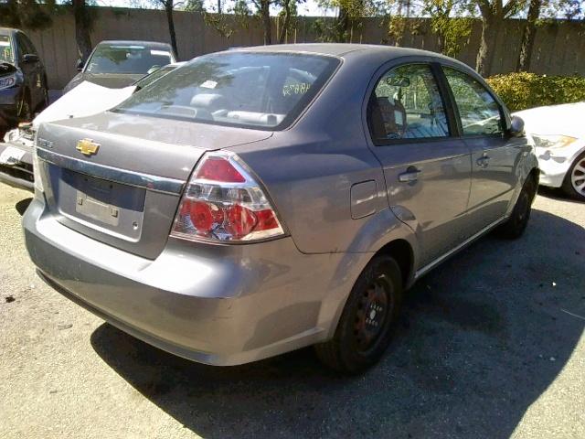 KL1TD566X8B191153 - 2008 CHEVROLET AVEO BASE ნაცრისფერი ფოტო 4