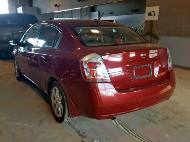 3N1AB61E38L725332 - 2008 NISSAN SENTRA 2.0 BURGUNDY photo 3