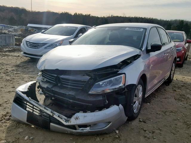 3VW2K7AJ0EM427215 - 2014 VOLKSWAGEN JETTA BASE SILVER photo 2
