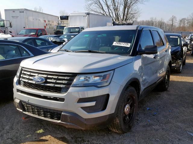 1FM5K8AR5GGC91782 - 2016 FORD EXPLORER P GRAY photo 2