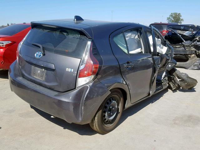 JTDKDTB38F1110688 - 2015 TOYOTA PRIUS C GRAY photo 4