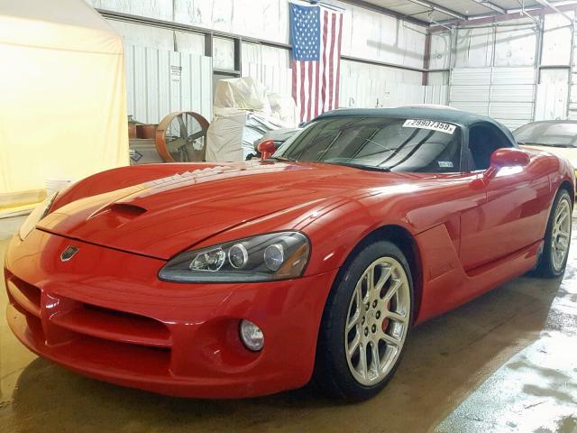 1B3JZ65Z95V500481 - 2005 DODGE VIPER SRT- RED photo 2