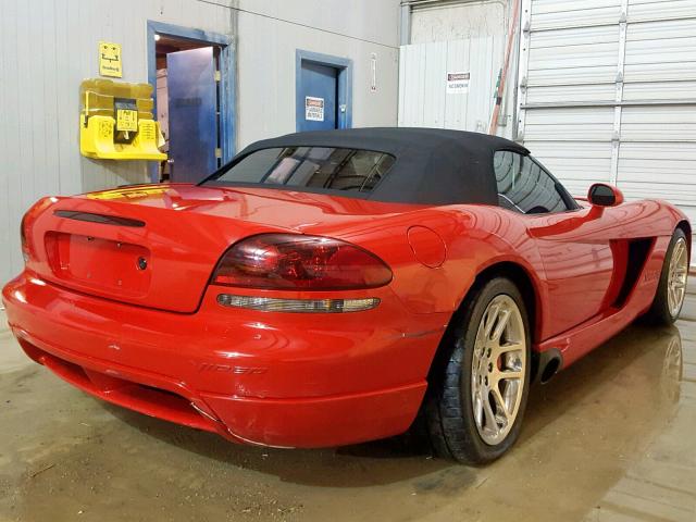 1B3JZ65Z95V500481 - 2005 DODGE VIPER SRT- RED photo 4