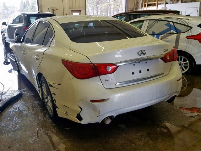 JN1BV7AR0FM392367 - 2015 INFINITI Q50 BASE WHITE photo 3