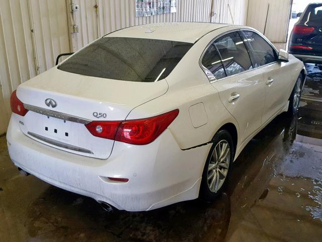 JN1BV7AR0FM392367 - 2015 INFINITI Q50 BASE WHITE photo 4