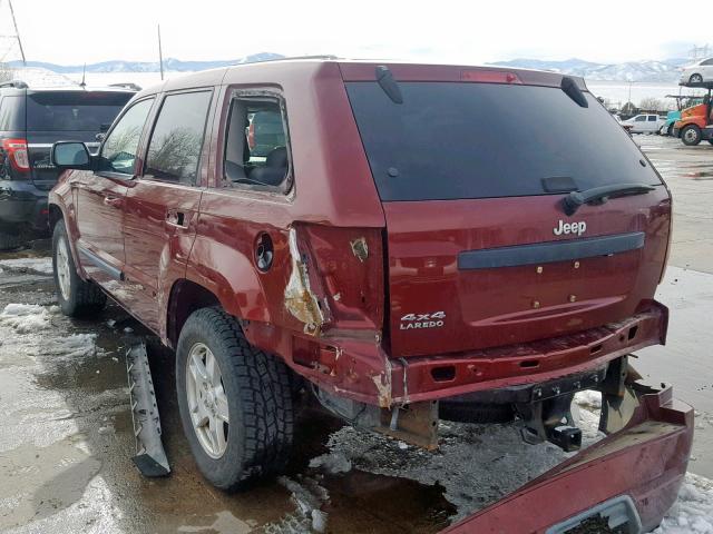 1J8GR48K27C589331 - 2007 JEEP GRAND CHER MAROON photo 3