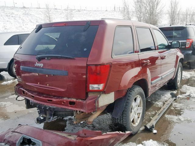 1J8GR48K27C589331 - 2007 JEEP GRAND CHER MAROON photo 4