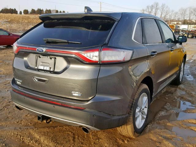 2FMPK4J97JBB30236 - 2018 FORD EDGE SEL CHARCOAL photo 4