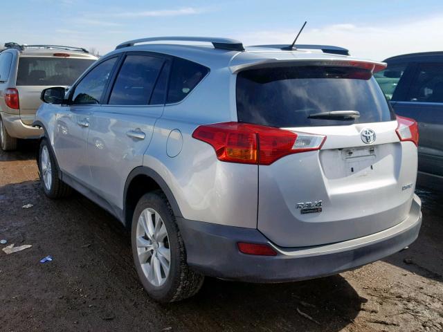 2T3YFREVXFW165326 - 2015 TOYOTA RAV4 LIMIT SILVER photo 3