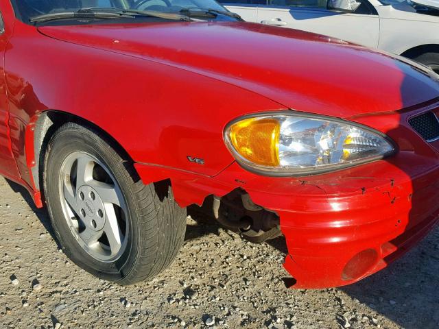 1G2NE52E9XC584599 - 1999 PONTIAC GRAND AM S RED photo 9