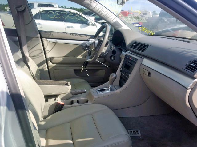 WAUAF78E88A108185 - 2008 AUDI A4 2.0T SILVER photo 5