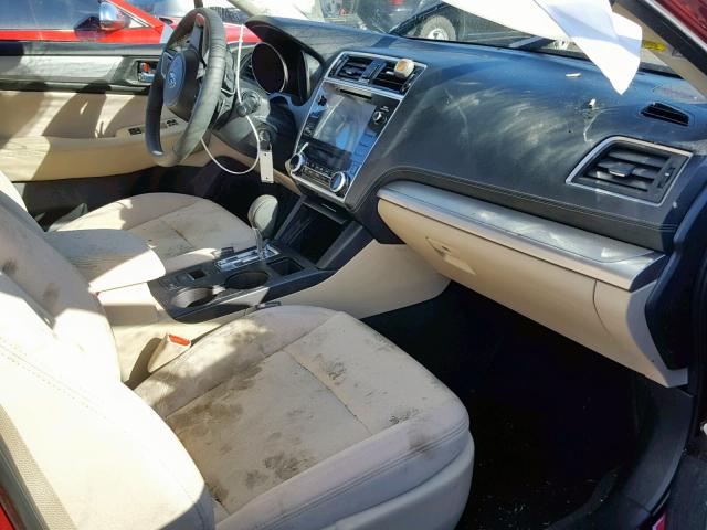 4S3BNAF66K3026311 - 2019 SUBARU LEGACY 2.5 MAROON photo 5