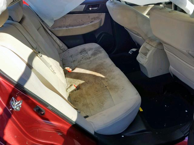 4S3BNAF66K3026311 - 2019 SUBARU LEGACY 2.5 MAROON photo 6