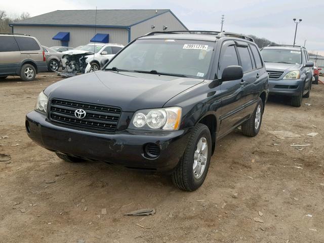 JTEGD21A920029145 - 2002 TOYOTA HIGHLANDER BLACK photo 2