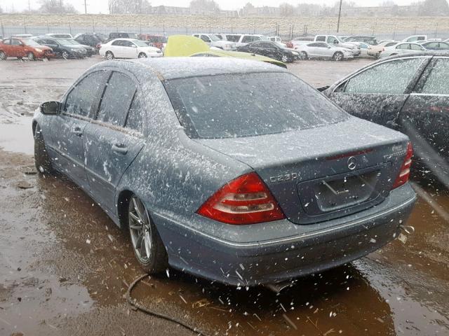 WDBRF40J54A623425 - 2004 MERCEDES-BENZ C 230K SPO BLUE photo 3