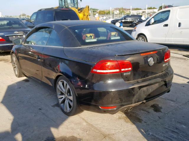 WVWFW7AH2CV007710 - 2012 VOLKSWAGEN EOS LUX Черный фото 3