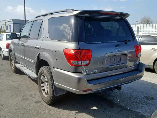 5TDZT38A45S256515 - 2005 TOYOTA SEQUOIA LI GRAY photo 3