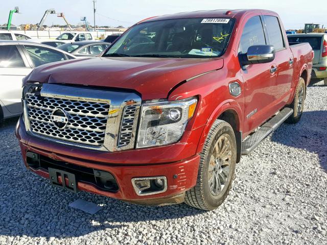 1N6AA1E6XHN504491 - 2017 NISSAN TITAN SV RED photo 2