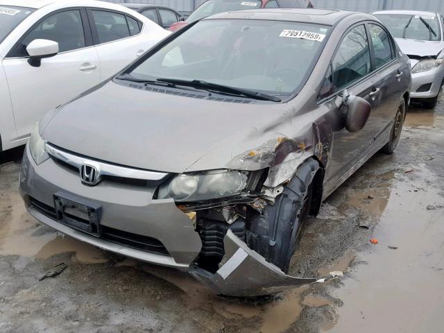 2HGFA16928H004109 - 2008 HONDA CIVIC EXL BROWN photo 2