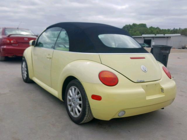 3VWCM21Y44M312078 - 2004 VOLKSWAGEN NEW BEETLE ყვითელი ფოტო 3