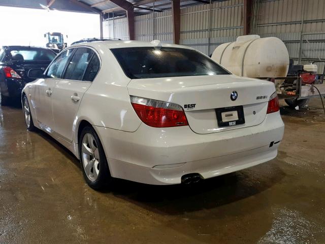 WBANE53517CW60128 - 2007 BMW 525 I WHITE photo 3