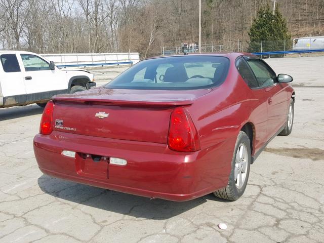 2G1WM15K669206834 - 2006 CHEVROLET MONTE CARL BURGUNDY photo 4